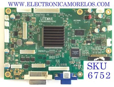 MAIN PARA MONITOR SPANPIXEL LCD / NUMERO DE PARTE AD5827 / 860158270147 / 880158271109 / AD16210023 / MODELOS SSP4956-AGB-G01 / SSP4956-AGB-J01